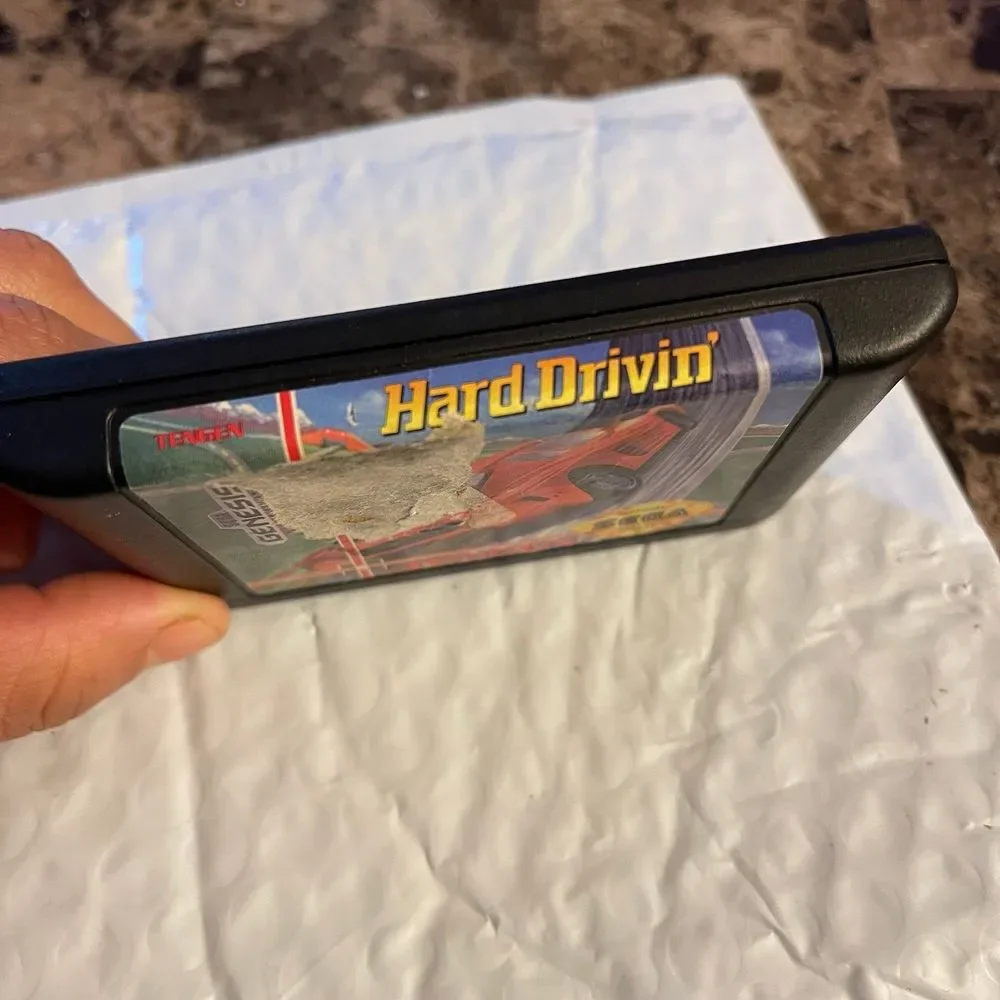 Vintage Sega Genesis Tengen Hard Drivin’ Video Game